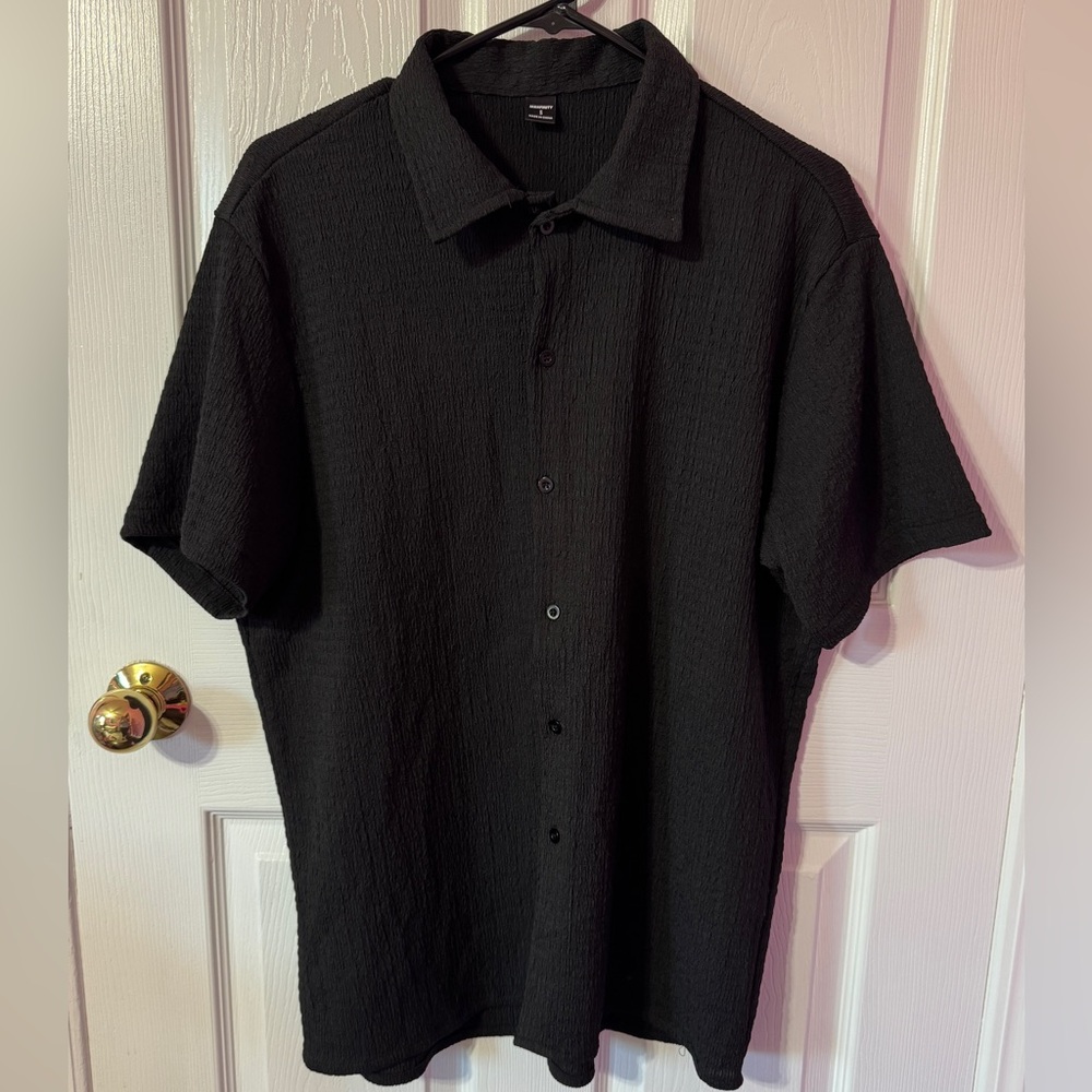 Men's Classic Black Button Down Shirt